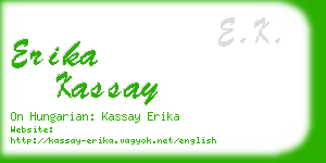 erika kassay business card